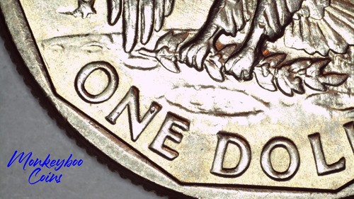 1979 D Susan B. Anthony Dollar - Strike Through & Heavy Abrasion - Mint Error - Picture 9 of 13