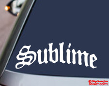 SUBLIME Vinyl Decal Sticker Car Rear Window Bumper REGGAE ROCK MUSIC BAND LOGO