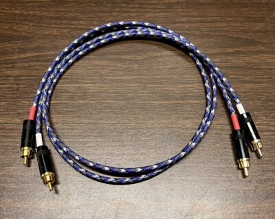 3 Ft. JMB CABLE CO. Audiophile Rca Cables Gold Reference Standard Interconnect