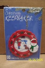 Christmas Keepsakes 1318 SNOWMAN Cross Stitch Kit - New in Package