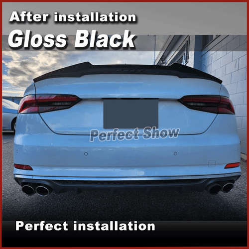 Se adapta a Audi A5 S5 B9 negro brillante alerón trasero maletero alerón labio ala - Imagen 2 de 11
