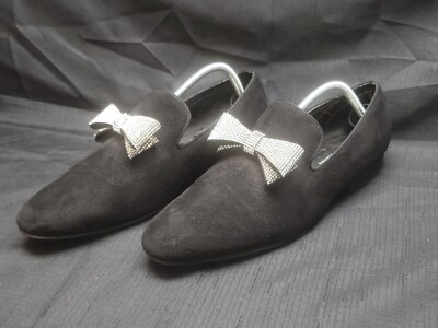 Amali Men's Slip On Glamour Black Velour Loafers Dress Shoes Fowler-000  Size 10 | eBay