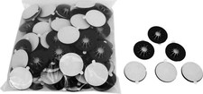  100 CD Jewel Box Adhesive Backed Black Spider Hubs Rosettes Caps DVD CDNRSPBK
