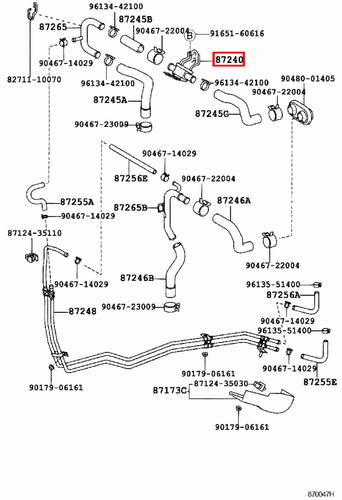 Genuine Toyota Prado VZJ95 Heater Control Valve Tap - Picture 8 of 10