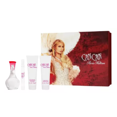 Can Can by Paris Hilton 4pc Gift Set Perfume for Women 3.4 oz New