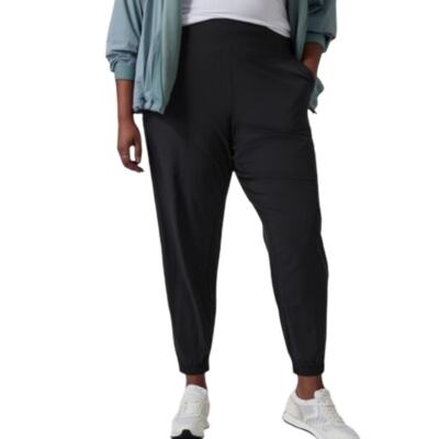 Athleta Plus Size Brooklyn Jogger Black Size 24 NWOT Athleisure 