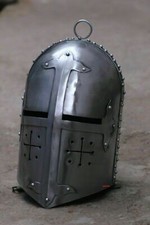 Medieval Helmet Crusader Knight Templar Armor Larp Great Gift Armour Steel Greek