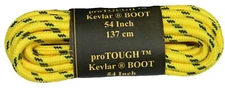 1 pair Yellow w/ Black Heavy Duty 7/32 thick shoelaces made with Kevlar strands