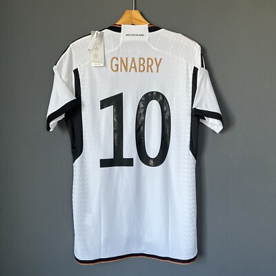 Gnabry Germany Jersey 2022 Home Authentic Medium Mens Football Shirt Adidas