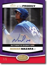 NOMAR MAZARA 2012 Rize Rookie Autograph PURPLE Auto PRODIGY RC #/5
