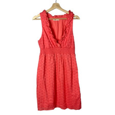 Old Navy Coral Eyelet Lace Y2K Knee Length Dress M