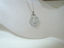 18k White Gold Diamond Heart Pendant D.0.03ct tw SI1-H SK MPVK CLOSE STORE