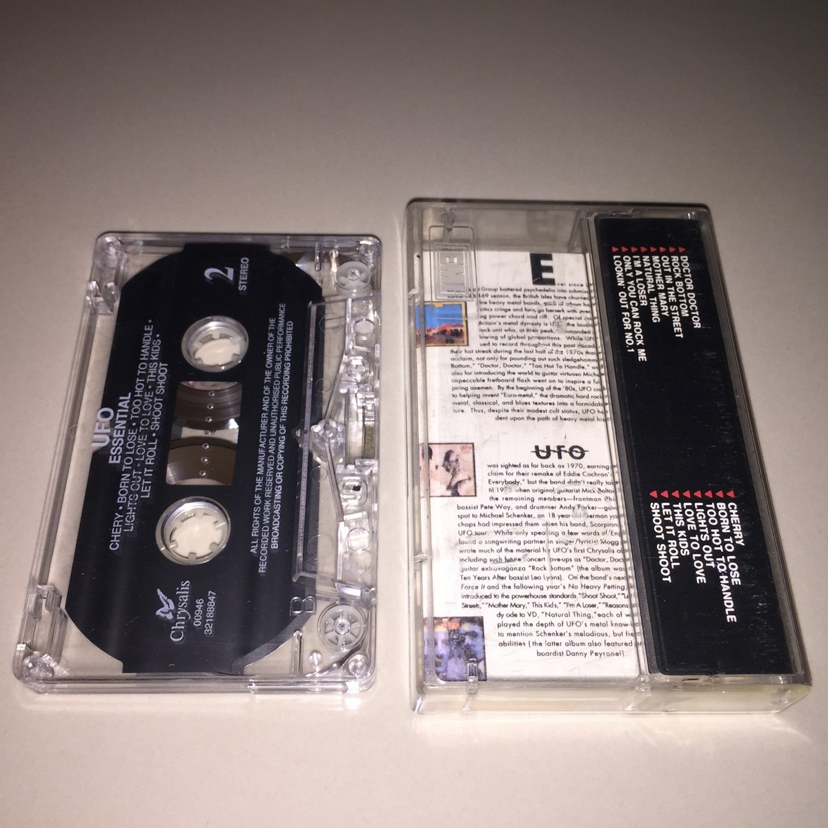 UFO The Essential UFO Greatest Hits Album Cassette Tape (Chrysalis