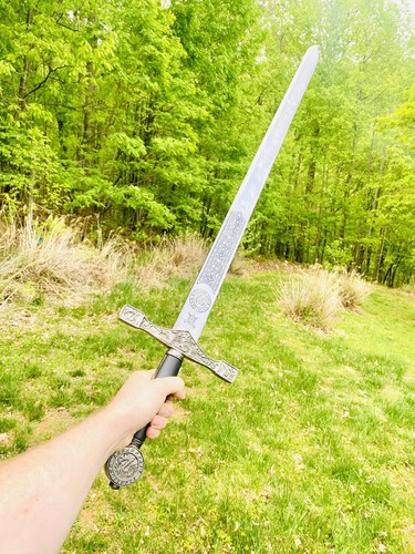 41” EXCALIBUR King Arthur Sword Replica Prop Classic 1981 Film 31.5” Blade 4lbs - Picture 7 of 10