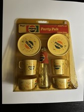 1980s Pepsi Party Pak Childs Plastic Dish Set Chilton-Globe Sealed Made in USA