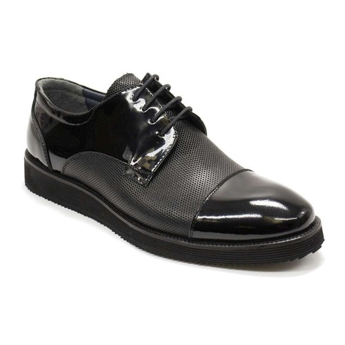 Men's Elegante Anthony Cap Toe Leather Oxford Shoes Casual Dress Style - Picture 10 of 17