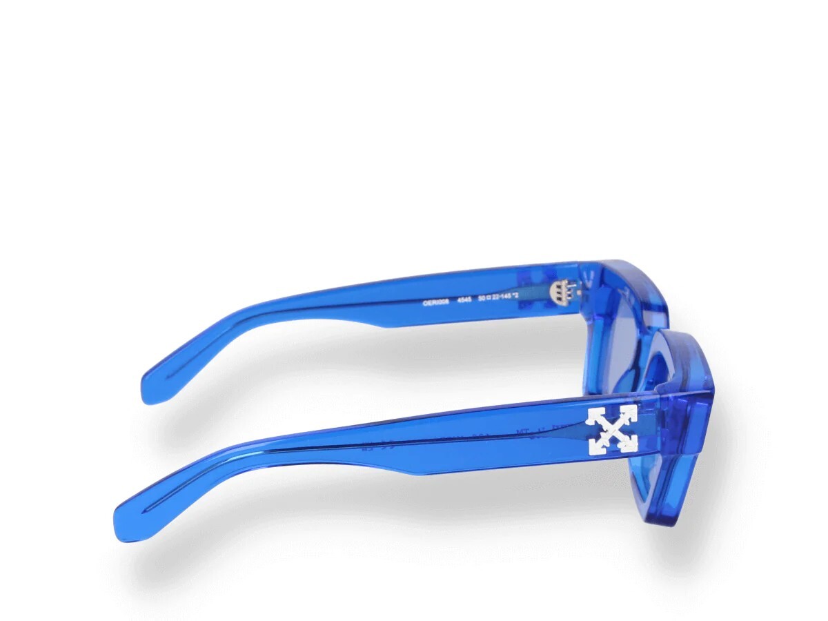 Off White Virgil OERI008 1007 Blue Clear Lens Sunglasses New