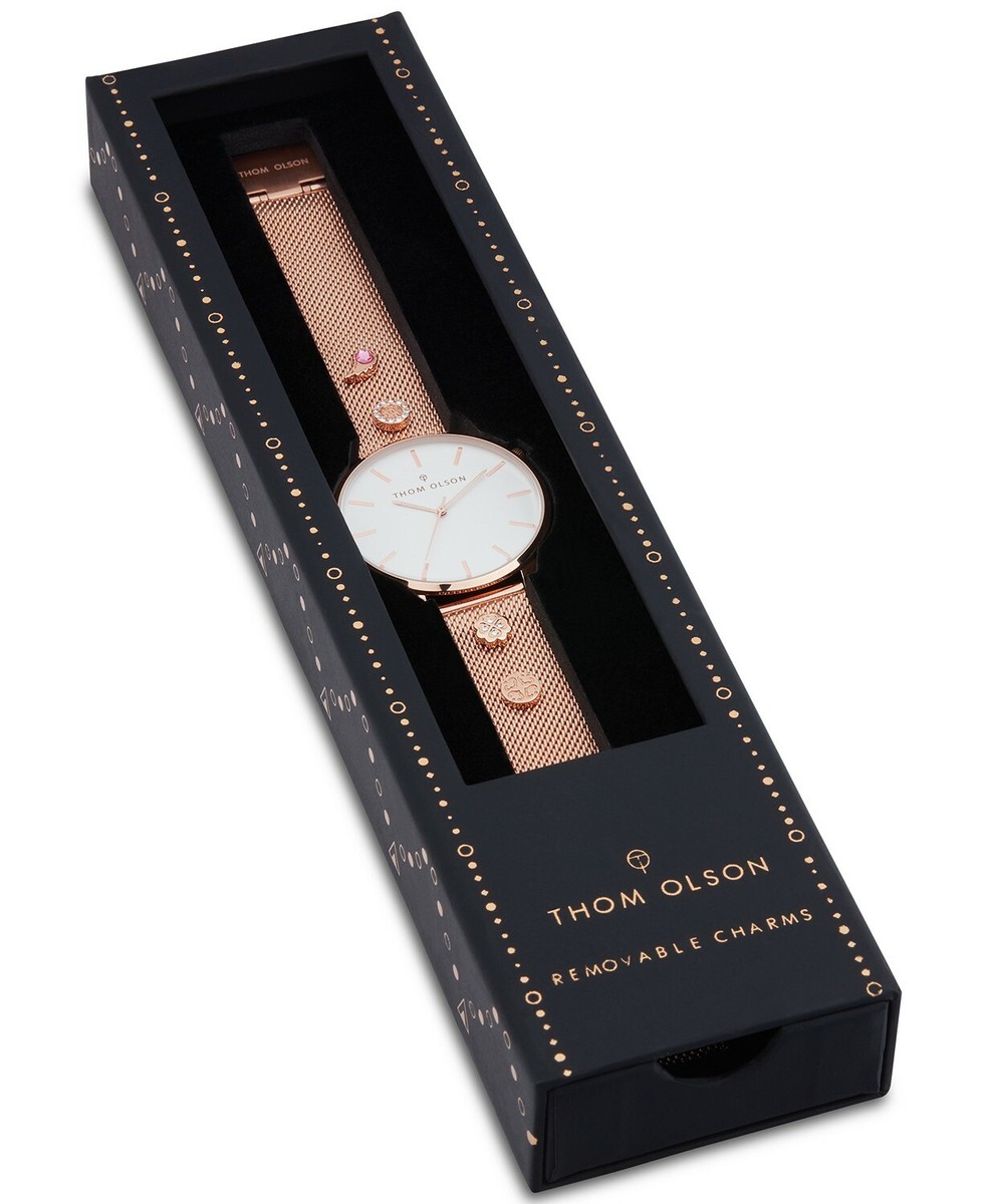 Thom Olson Watch with Removable Charms Thom Olson | Accessories | Thom Olson Womens Pink Leather  main image 4