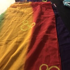 Walt Disney Scarf Mouse Ears Fringe Multicolor Large