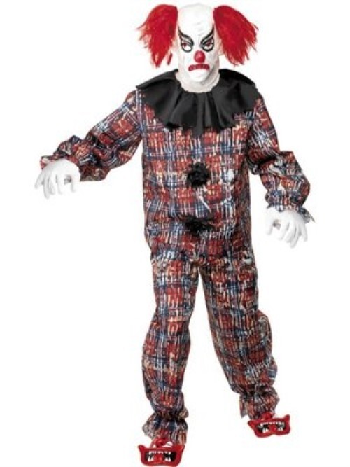 Mens Halloween Scary Clow With Mask & Shoes