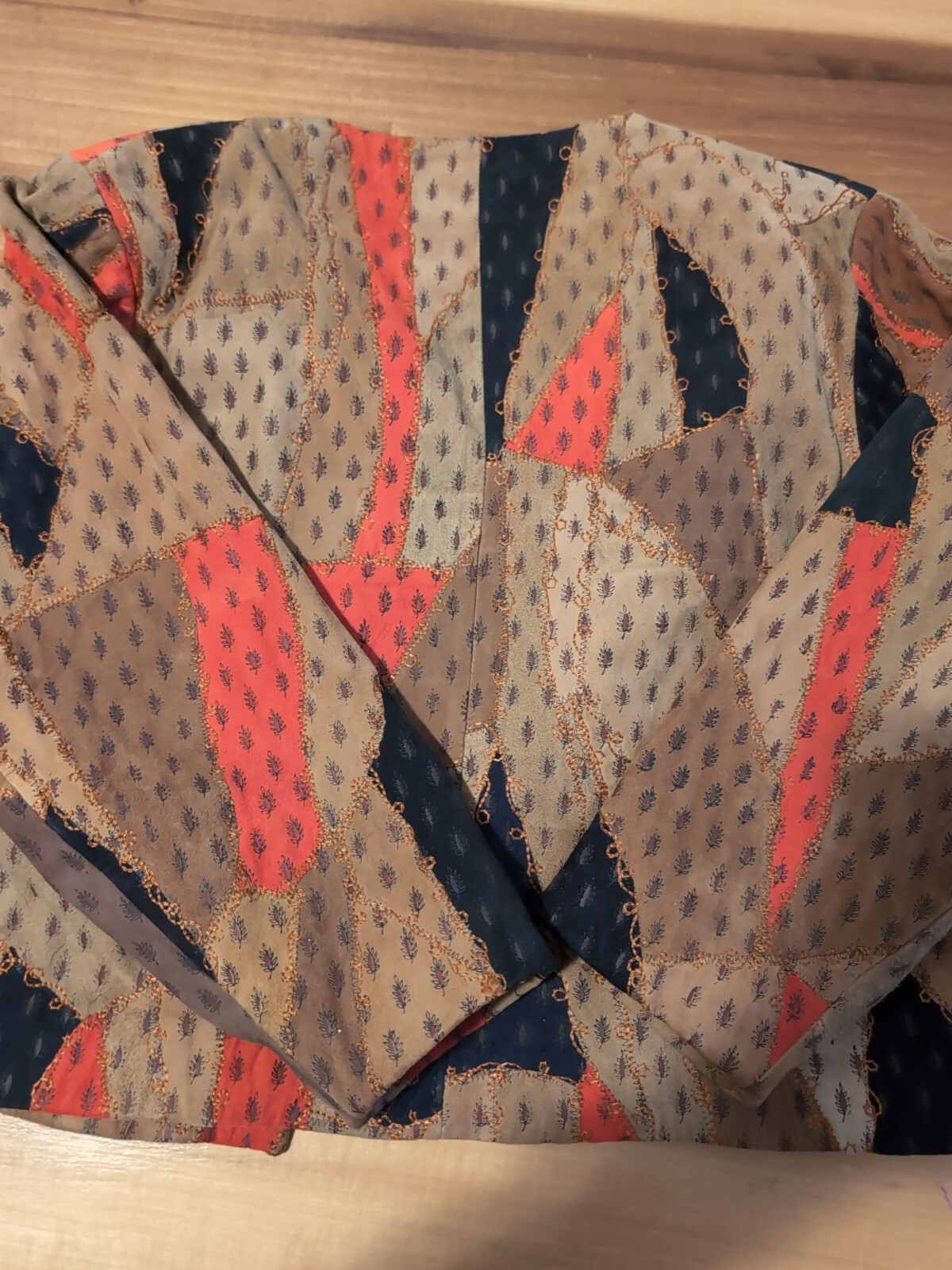 Papillon Boho Patchwork Suede Leather Embroidered… - image 3