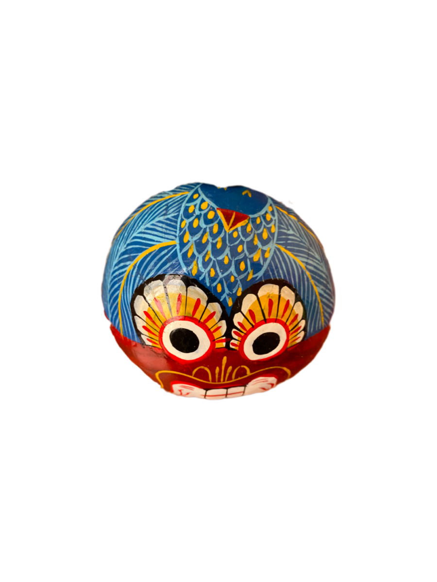 Sri Lankan originally hand made coconut shell devil mask multi