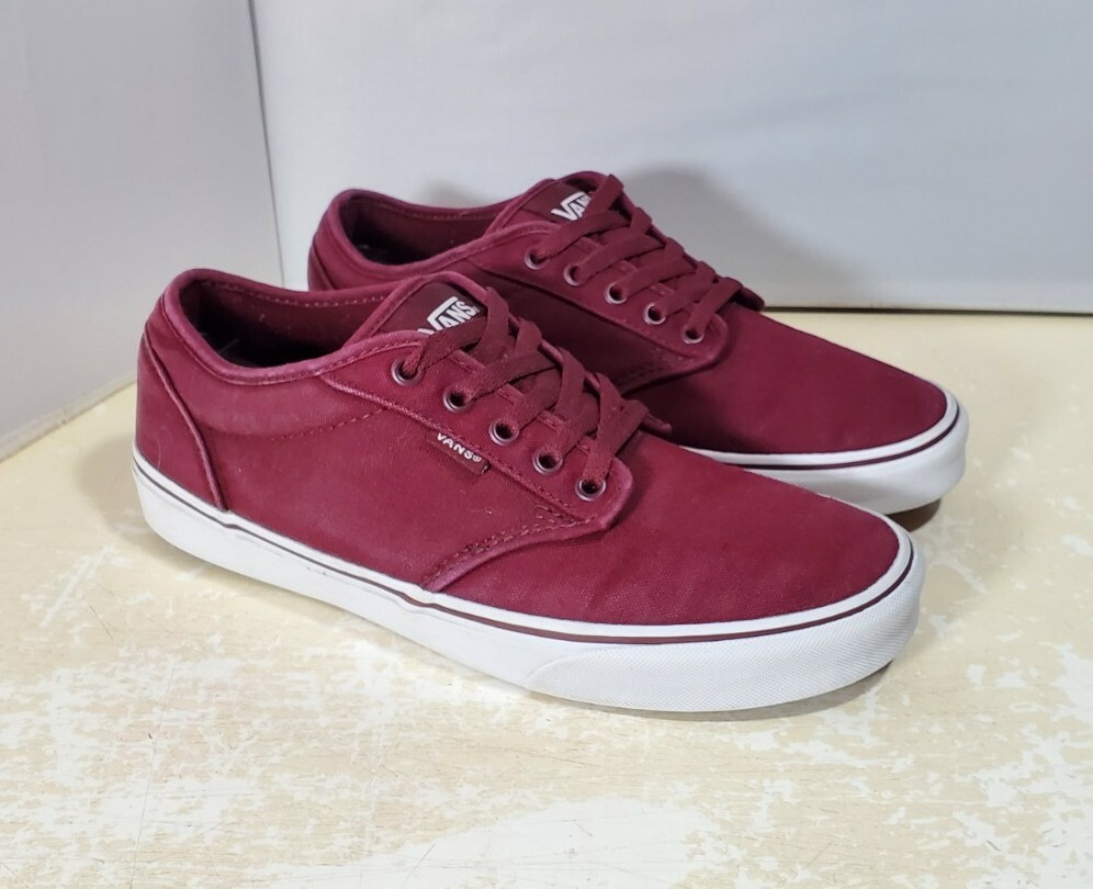 vans low top burgundy