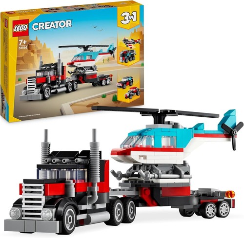 LEGO der Lkw Anhänger Mit Hubschrauber, -satz Bau