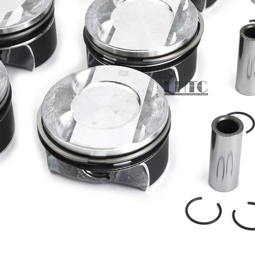 6x Pistons & Rings Set STD For VW Porsche Audi S4 B9 S5 A6 A7 Q7 3.0