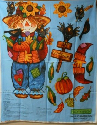 1 Daisy Kingdom Harvest Scarecrow Fall/ Harvest Wallhanging Panel Fabric