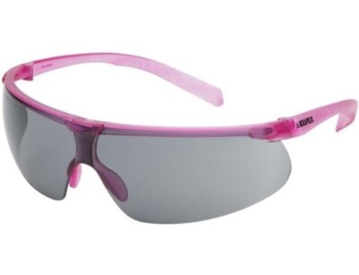 Delta Plus Helium 20 Safety Glasses, Gray Lenses Pink Frames