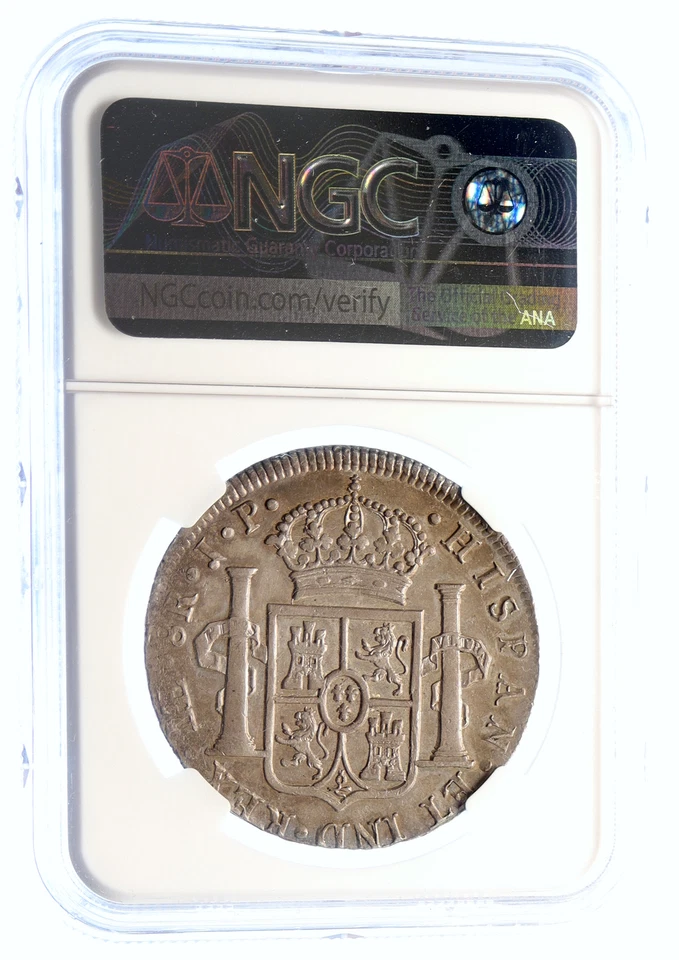 1819JP PERU South America FERDINAND VII Silver Peruvian 8 Reales Coin NGC i96434 - Image 4 of 4