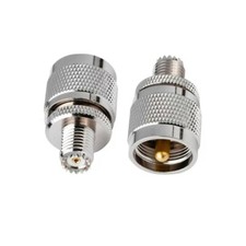 2PCS UHF PL-259 Male to Mini-UHF Female RF Ham Radio Antenna Adapter Connector