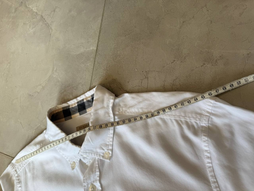 CAMISA BURBERRY BRIT 100% ALGODÓN BLANCO BOTÓN NOVA CUADROS MANGA LARGA HOMBRE TALLA M - Imagen 17 de 21