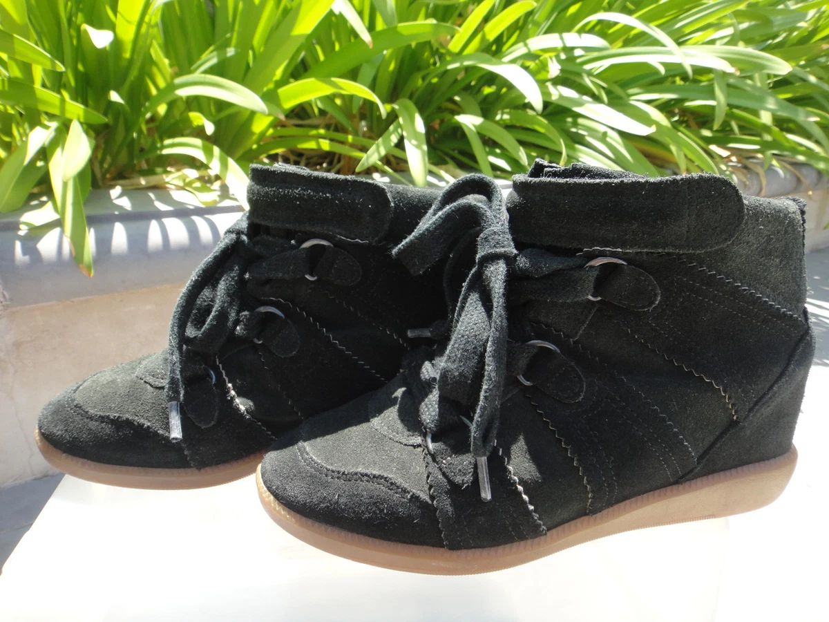 Isabel Marant Bluebel Black Hidden Wedge Suede Sneakers, EUR36, REDUCED | eBay