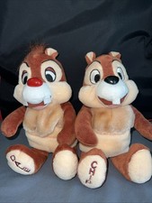 Vintage Disney Parks Chip and Dale Plush Stuffed Animals Classic