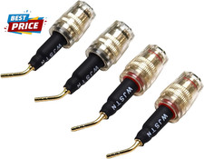 Banana Plug to 4Mm Female Jack Adapter, Speaker Audio Connectors, 4-Pack 2Mm Cu