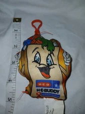 guc tag wear HEB H-E-Buddy Grocery Store Bag Sack Plush Stuffed Keychain 3.5"