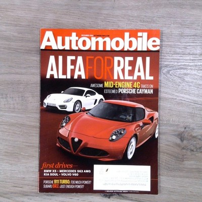 Automobile Magazine December 2013 Alfa Romeo 4C Porsche Cayman SOURCE INTERLINK