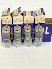 LOT OF 4 TUNG-SOL 6BA8A VACUUM TUBES FOR AMPLIFIERS TESTED GOOD ON 3413-A TESTER