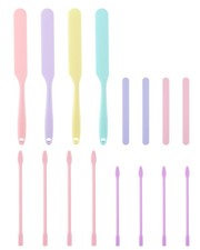 16-Pack Wax Spatulas Waxing Applicators, Non-Stick Silicone Sticks for Hair R...