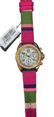 Roccobarocco RB0288C Ladies Quartz Chronograph Watch, White Dial Gold Case