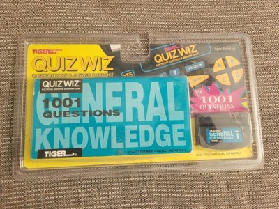 Tiger Electronics Quiz Wiz 1001 Questions General Knowledge Cartridge And Book