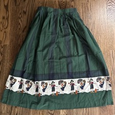 Vintage Susan Bristol Commissions Gardening Novelty Border Cottagecore Skirt USA