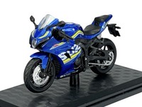 Alloy Car Suzuki Hayabusa Blau Motorrad 1:18 Die Cast Model Neu Im Kasten