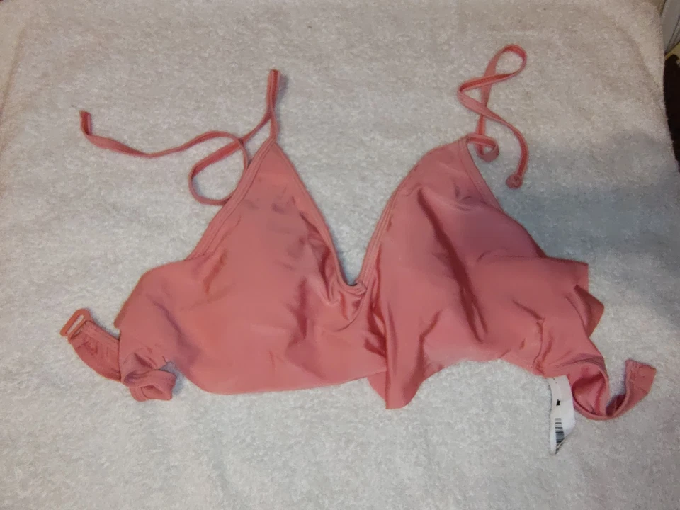 Top de bikini Bobbie Brooks con cubierta superior color coral -RN# 67727 Foto 2 de 4