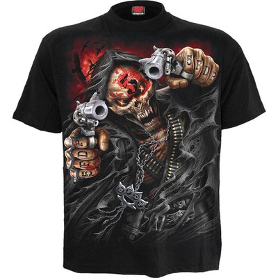 Five Finger Death Punch T-Shirt: Assassin (schwarz) (Back Print) OFFICIAL NEU