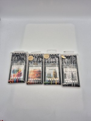 Faber-Castell Pitt Artist Pen 6 Pack Terra, Shades of Grey, Landscape, Basic