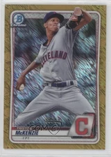 2020 Bowman Chrome Prospects Gold Shimmer Refractor /50 Triston McKenzie
