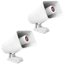 5 Core PA Horn Speaker 2Pc 6" 50W Loud Audio 8Ohm Outdoor Speakers System